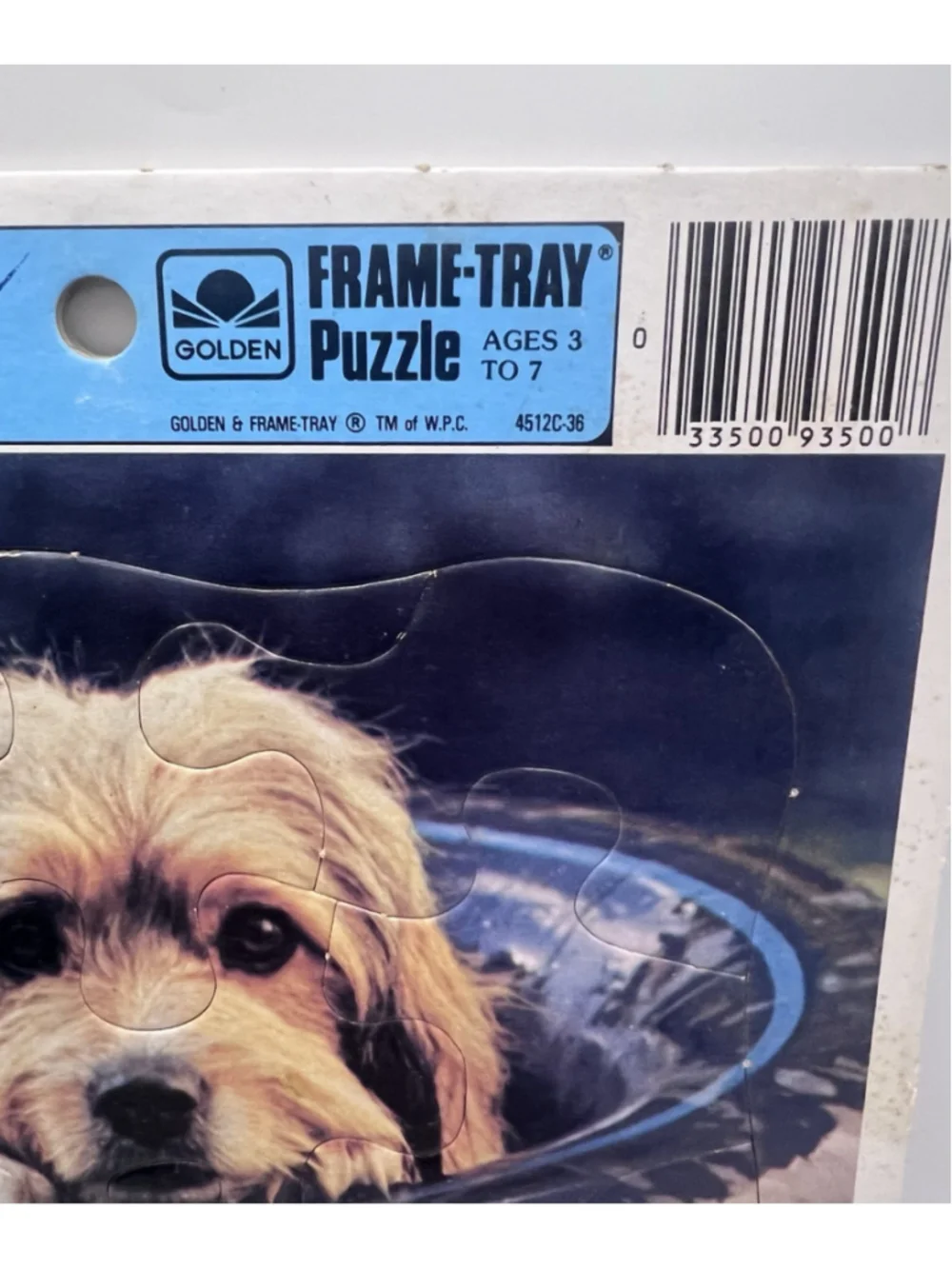 Vintage 1983 Benji Golden Frame Tray Puzzle
